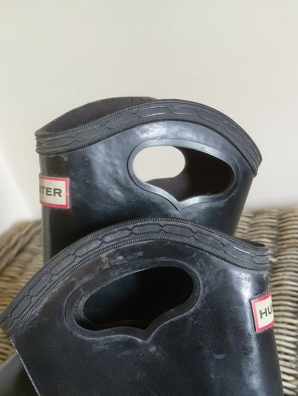 Hunter Kids Black Pull-On Rain Boots